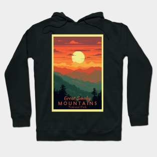 Great Smoky Mountains national park vintage travel poster Hoodie